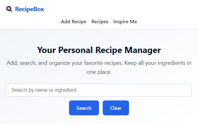 Recipe Manager